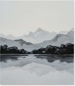 Monochromatic Echoes Of Silent Peaks In A Serene Mist Of Charcoal And Silver — Laurent Vionnet
