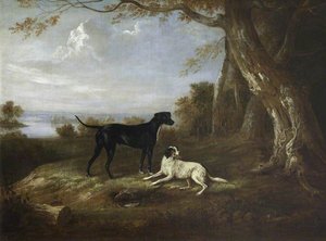 Two Retrievers And A Dead Pheasant — William Webb