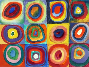 Farbstudie Von Quadraten Und Kreisen — Wassily Wassilyevich Kandinsky