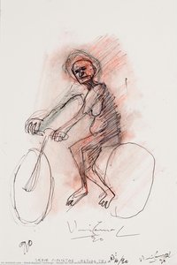 Study For The Series Ciclistas (cyclists) — Iberê Bassani Camargo