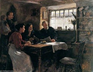 Reading The News Of The Queen’s Death In A Cornish Cottage — Elizabeth Adela Stanhope Forbes