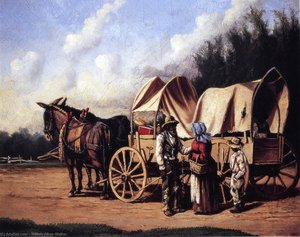 Covered Wagon With Negro Family — William Aiken Walker
