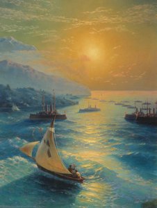 Ships At The Feodosiya Raid — Ivan Konstantinovich Aivazovsky