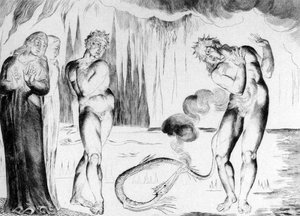 La Serpiente Ataca A Buoso Dei Donati — William Blake