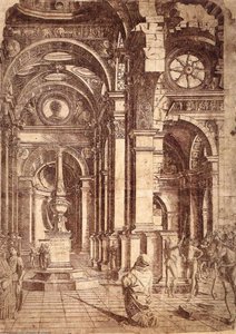 Interior Of A Church — Donato Bramante