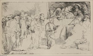 Jesus Disputing The Doctors, A Larger Print — Rembrandt Van Rijn