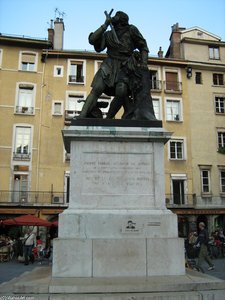 Photo Of The Statue Of Pierre Terrail Seigneur De Bayard In The Place St-andre In Grenoble — Nicolas Bernard Raggi