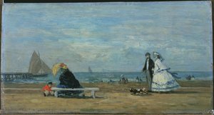 Beach At Trouville — Eugène Louis Boudin