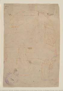 Drawing For An Illustration From A Sat Sai Of Bihari Lal Series: The Message Of The Eyes (recto); Lady In Search Of Her Lover On A Dark Night (verso) — Nainsukh