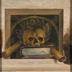 Itas Still Life With A Book And A Skull — Jacob Van Campen