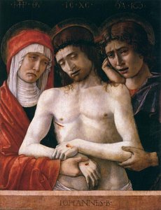 Der Tote Christus, Gestützt Von Der Madonna Und Dem Heiligen Johannes (pietà) — Giovanni Bellini (giambellino)