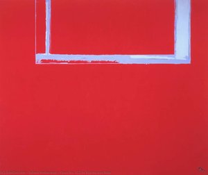 Open No. 122 In Scarlet And Blue — Robert Motherwell