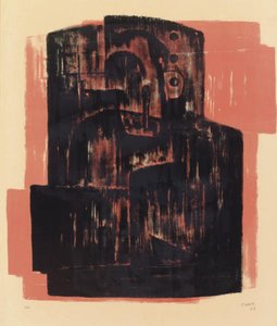 Black On Red Image — Henry Moore