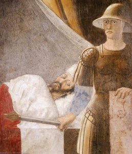 A Konstatiné Látomása (detál) — Piero Della Francesca