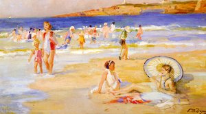 Beach At Biarritz — Paul-michel Dupuy
