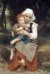 Breton Brother And Sister — William-adolphe Bouguereau