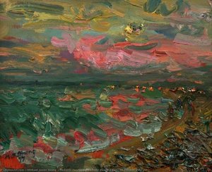 Towards Penzance, Twilight Mount's Bay, 18 October 1997 — Michael James Strang
