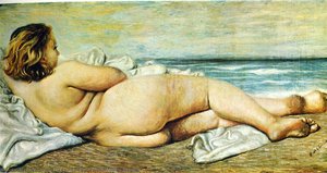 Donna Nuda Sulla Spiaggia — Giorgio De Chirico