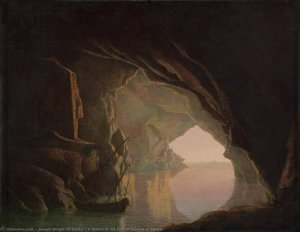 A Grotto In The Gulf Of Salerno At Sunset — Joseph Wright Of Derby