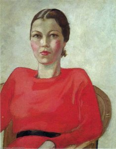 Woman In Red — Aleksandr Deyneka