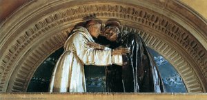 Embrace Between Sts Francis And Dominic — Andrea Della Robbia
