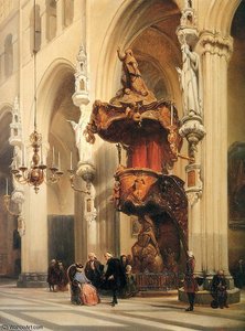 Onze Lieve Vrouwekerk In Brugge Sun — Johannes Bosboom
