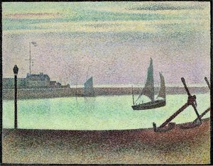 Kanał W Gravelines, Wieczór — Georges Pierre Seurat
