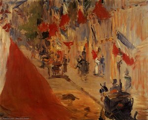 Rue Mosnier Decorated With Flags — Édouard Manet