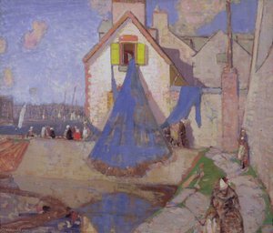 Drying The Nets, Concarneau — David Macbeth Sutherland