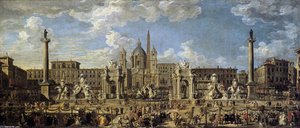 Piazza Navona En Roma — Giovanni Paolo Panini