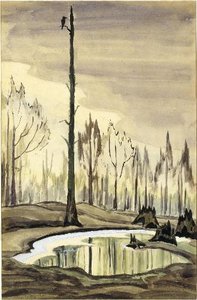 Crow And Pool — Charles Burchfield