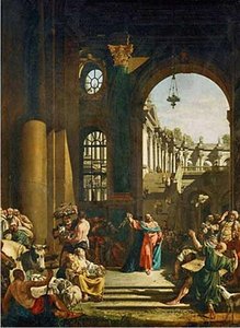 Jesus Cleansing The Temple — Bernardo Bellotto