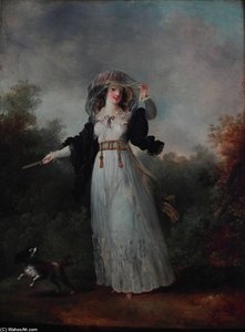 Jeune Femme Dans Un Paysage — Jean Frédéric Schall