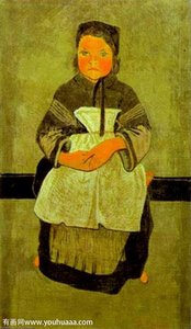 Little Breton Girl Seated (portrait Of Marie Francisaille) — Paul Sérusier