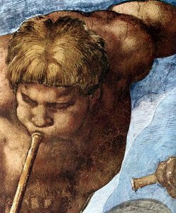 Giudizio Universale (dettaglio) — Michelangelo Buonarroti