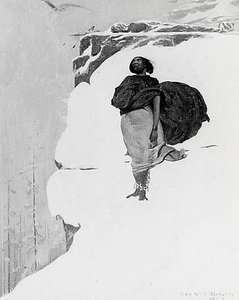 Mourning Her Brave, (painting) — George De Forest Brush