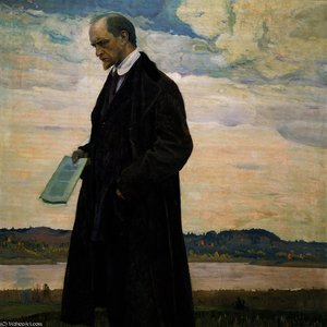 Thinker (portrait Of Philisopher Ivan Ilyin) — Mikhail Nesterov