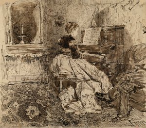Cecilia De Madrazo Playing The Piano — Μαριάνο Φορτούνη Ι Y Μαρσάλ