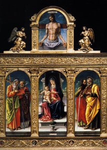 Virgin Enthroned With Child And Saints — बार्टोलोमियो विवारिनी