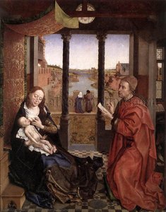 St Luke Drawing A Portrait Of The Madonna — Rogier Van Der Weyden