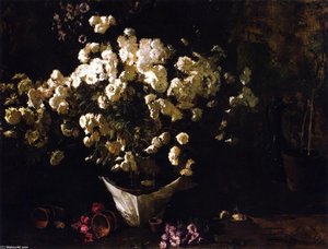 Still Life Of Chrysanthemums — Soren Emil Carlsen