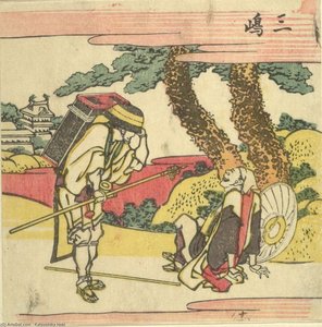 Travelers Conversing — Katsushika Hokusai