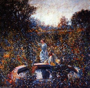 The Blue Garden — Frederick Carl Frieseke