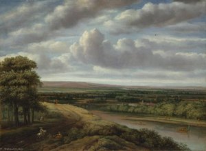 An Extensive Wooded Landscape — Philips De Koninck