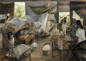 British Women And Children Interned In A Japanese Prison Camp, Syme Road, Singapore — Leslie Cole