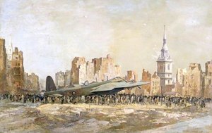 Stirling Bomber, Bow Church, London — Charles Ernest Cundall