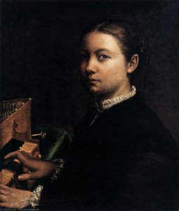 Self-portrait Playing The Spinet — Sofonisba Anguissola