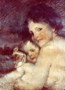 Mother Child, (painting) — Julius Rolshoven