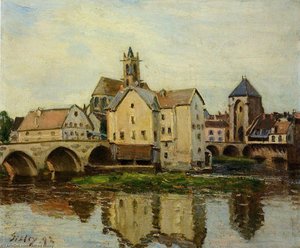 Moret-sur-loing, Morgen — Alfred Sisley