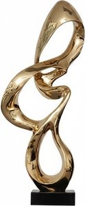 Golden Abstract Resin Sculpture - Elegant Home Décor Accent Piece